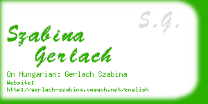 szabina gerlach business card